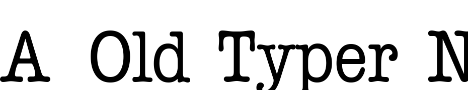 A_Old Typer Nr Italic Schrift Herunterladen Kostenlos